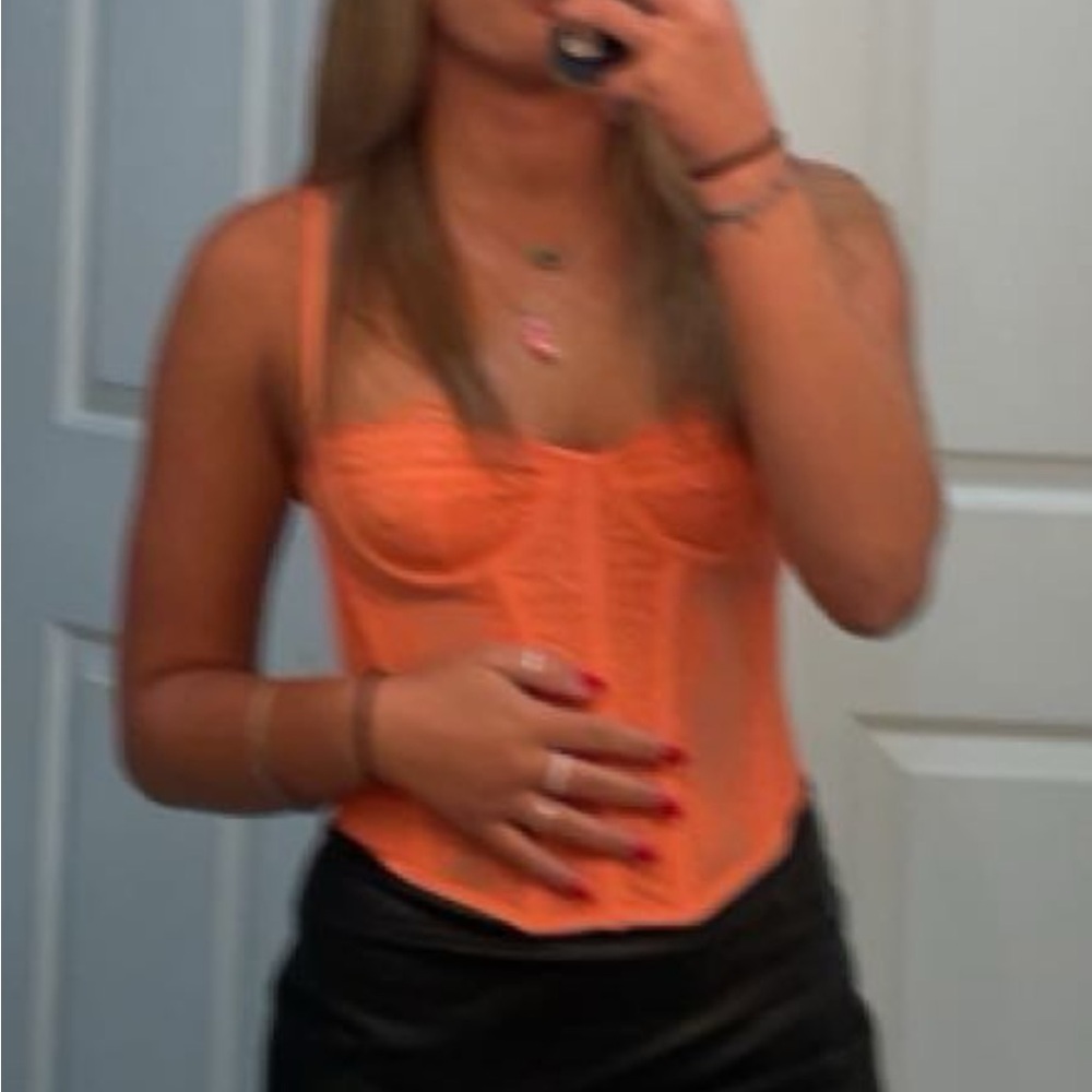 Urban Outfitters Out from Under Corset Coral color